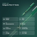 BOLÍGRAFO PILOT V7 VERDE  - resumen de atributos