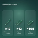 BOLÍGRAFO PILOT V7 VERDE  - formato de venta: paquete de 12, caja de 144
