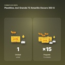 PLASTILINA JOVI GRANDE 72 AMARILLO OSCURO 350 G - formato de venta: paquete de 15