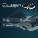 PEN DRIVE 2.0 16GB PEN16 NEGRO CON TAPA IGGUAL - resumen de atributos