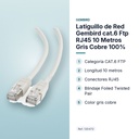 LATIGUILLO DE RED GEMBIRD CAT.6 FTP RJ45 10 METROS GRIS COBRE 100% - características principales