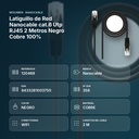 LATIGUILLO DE RED NANOCABLE CAT.6 UTP RJ45 2 METROS NEGRO COBRE 100% - resumen de atributos