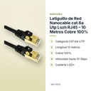 LATIGUILLO DE RED NANOCABLE CAT.6A UTP LSZH RJ45 – 10 METROS COBRE 100% - características principales
