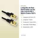 LATIGUILLO DE RED NANOCABLE CAT.6A UTP LSZH RJ45 1 METRO COBRE 100% - características principales