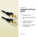LATIGUILLO RJ45 UTP 25CM - características principales