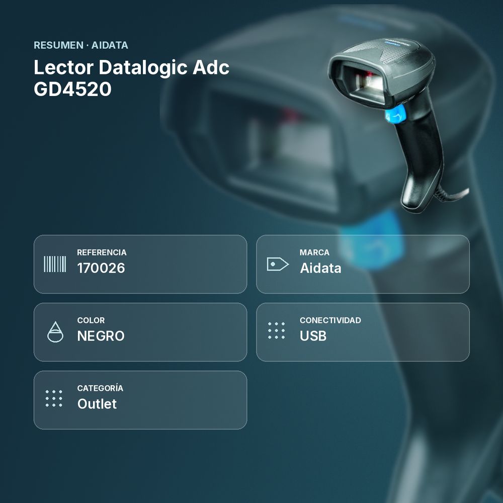 LECTOR DATALOGIC ADC GD4520 - resumen de atributos