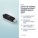 LECTOR DE TARJETAS COMPACTO EWENT EW1075 USB 3.1 GEN1 - características principales