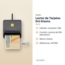 LECTOR DE TARJETAS DNI AISENS - características principales