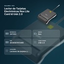 LECTOR DE TARJETAS ELECTRÓNICAS NOX LITE CARD ID USB 2.0 - resumen de atributos