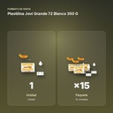 PLASTILINA JOVI GRANDE 72 BLANCO 350 G - formato de venta: paquete de 15