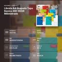 LIBRETA A4 GRAPADA TAPA BASICA 48H 90GR MILIMETRADO - resumen de atributos