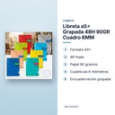 LIBRETA A5+ GRAPADA 48H 90GR CUADRO 6MM - características principales