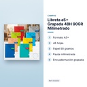 LIBRETA A5+ GRAPADA 48H 90GR MILIMETRADO - características principales