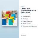 LIBRETA A5+ GRAPADA 48H 90GR PAUTA 3,5M - características principales