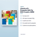 LIBRETA A5+ GRAPADA 48H PP 90G CUADRO 4MM - características principales