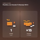 PLASTILINA JOVI GRANDE 72 NARANJA 350 G - formato de venta: paquete de 15