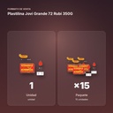 PLASTILINA JOVI GRANDE 72 RUBI 350G - formato de venta: paquete de 15