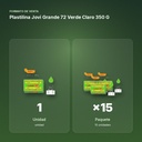 PLASTILINA JOVI GRANDE 72 VERDE CLARO 350 G - formato de venta: paquete de 15