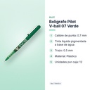 BOLÍGRAFO PILOT V-BALL 07 VERDE - características principales