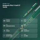 BOLÍGRAFO PILOT V-BALL 07 VERDE - resumen de atributos