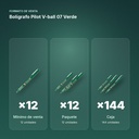 BOLÍGRAFO PILOT V-BALL 07 VERDE - formato de venta: paquete de 12, caja de 144