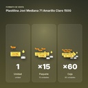 PLASTILINA JOVI MEDIANA 71 AMARILLO CLARO 150G - formato de venta: paquete de 15, caja de 60