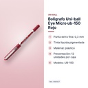 BOLÍGRAFO UNI-BALL EYE MICRO UB-150 ROJO - características principales