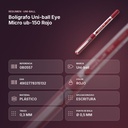 BOLÍGRAFO UNI-BALL EYE MICRO UB-150 ROJO - resumen de atributos