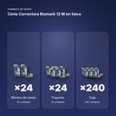 CINTA CORRECTORA BISMARK 12 M EN SECO - formato de venta: paquete de 24, caja de 240
