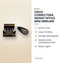 CINTA CORRECTORA INGRAF OFFICE MINI 5MMx8M - características principales