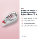 CORRECTOR EN CINTA PRITT COMPACT FLEX ROLLER 4,2MM×10 M - características principales
