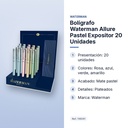  BOLÍGRAFO WATERMAN ALLURE PASTEL EXPOSITOR 20 UNIDADES - características principales
