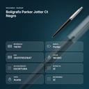 BOLÍGRAFO PARKER JOTTER CT NEGRO - resumen de atributos