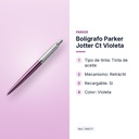 BOLÍGRAFO PARKER JOTTER CT VIOLETA - características principales