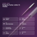 BOLÍGRAFO PARKER JOTTER CT VIOLETA - resumen de atributos