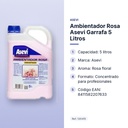 AMBIENTADOR ROSA ASEVI GARRAFA 5 LITROS - características principales