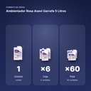AMBIENTADOR ROSA ASEVI GARRAFA 5 LITROS - formato de venta: caja de 6, palé de 60
