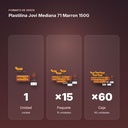 PLASTILINA JOVI MEDIANA 71 MARRON 150G - formato de venta: paquete de 15, caja de 60