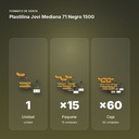 PLASTILINA JOVI MEDIANA 71 NEGRO 150G - formato de venta: paquete de 15, caja de 60