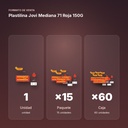PLASTILINA JOVI MEDIANA 71 ROJA 150G - formato de venta: paquete de 15, caja de 60