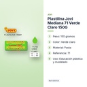 PLASTILINA JOVI MEDIANA 71 VERDE CLARO 150G - características principales