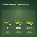 PLASTILINA JOVI MEDIANA 71 VERDE CLARO 150G - formato de venta: paquete de 15, caja de 60