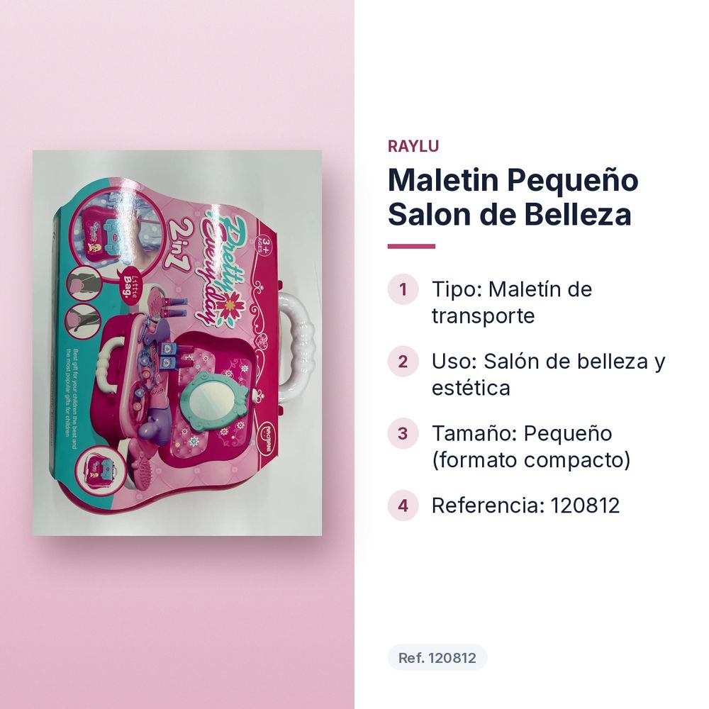 MALETIN PEQUEÑO SALON DE BELLEZA - características principales