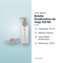 BOTELLA DOSIFICADORA DE VIAJE 100 ML  - características principales