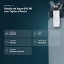BOTELLA DE AGUA 650 ML CON TAPÓN A ROSCA - resumen de atributos