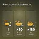 PLASTILINA JOVI PEQUEÑA 70 AMARILLO CLARO 50G - formato de venta: paquete de 30, caja de 180