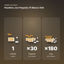 PLASTILINA JOVI PEQUEÑA 70 BLANCO 50G - formato de venta: paquete de 30, caja de 180