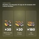 PLASTILINA JOVI PEQUEÑA 70 CAJA DE 30 UNIDADES 50G COLORES SURTIDOS - formato de venta: paquete de 30, caja de 180