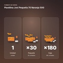 PLASTILINA JOVI PEQUEÑA 70 NARANJA 50G - formato de venta: paquete de 30, caja de 180