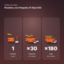 PLASTILINA JOVI PEQUEÑA 70 ROJO 50G - formato de venta: paquete de 30, caja de 180